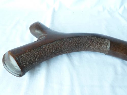 FIJI ISLAND OCEANIC TRIBAL GUN STOCK WAR CLUB GATAWAKA KIAKAVO CARVED HARDWOOD - ADDITIONAL PHOTO 13