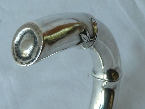 MALACCA BAMBOO SILVER CROOK HANDLE WALKING STICK CHINESE EXPORT - ADDITIONAL PHOTO 4