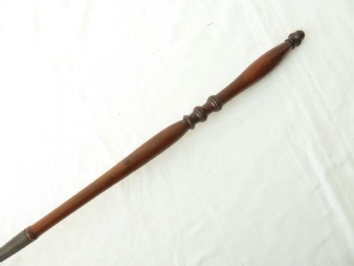 GEORGIAN WROUGHT IRON YEW WOOD TOASTING FORK FLESH - ADDITIONAL PHOTO 4