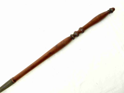 GEORGIAN WROUGHT IRON YEW WOOD TOASTING FORK FLESH - ADDITIONAL PHOTO 2