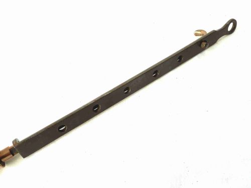 GEORGIAN MEAT ROASTING TRAMMEL ADJUSTABLE HOOK BRASS WROUGHT IRON POT HANGER HEARTH - ADDITIONAL PHOTO 1
