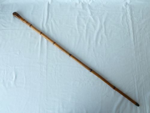 CHINESE BAMBOO SWORD WALKING STICK CANE STEEL BLADE - ADDITIONAL PHOTO 1
