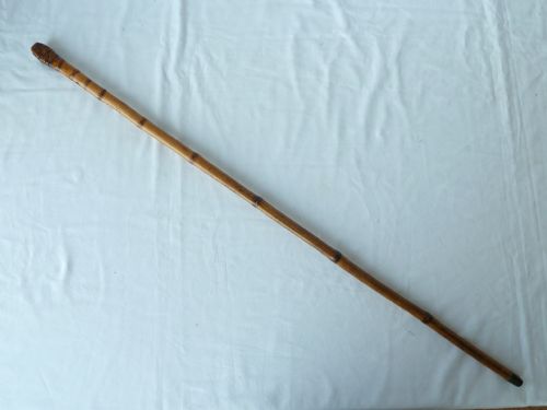 CHINESE BAMBOO SWORD WALKING STICK CANE STEEL BLADE - ADDITIONAL PHOTO 2