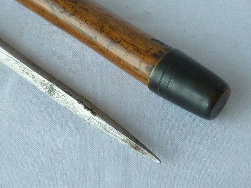 CHINESE BAMBOO SWORD WALKING STICK CANE STEEL BLADE - ADDITIONAL PHOTO 5