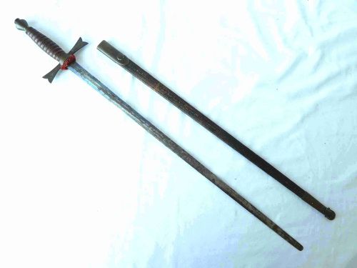 victorian childs toy play sword knights - CATEGORY: ANTIQUE METAL - DATED 19TH CENTURY