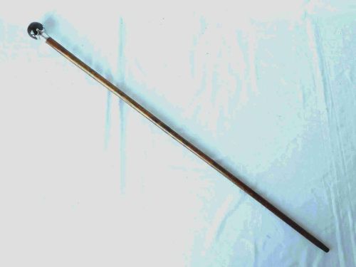 BANDED AGATE BALL 1890 SILVER HANDLE WALKING STICK CANE HALLMARKED VICTORIAN - ADDITIONAL PHOTO 6