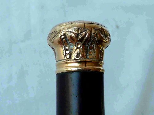 SIMONS BRO CO PHILADELPHIA GOLD WALKING STICK CANE AMERICAN - ADDITIONAL PHOTO 5