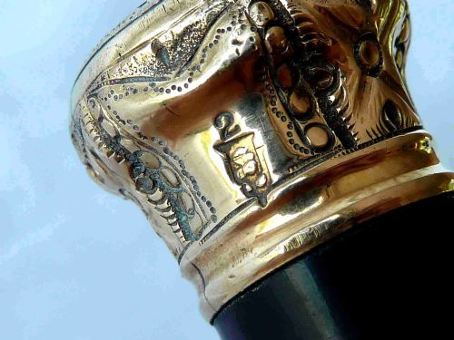 SIMONS BRO CO PHILADELPHIA GOLD WALKING STICK CANE AMERICAN - ADDITIONAL PHOTO 7