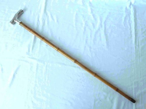 1890 SILVER HANDLE BRIGG WALKING STICK HALLMARKED VICTORIAN BAMBOO - ADDITIONAL PHOTO 5