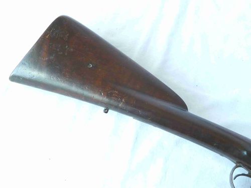 RW LONDON DOUBLE BARRELLED FLINTLOCK SHOTGUN CARBINE COACHING SMALL CHILDS SHOT GUN - ADDITIONAL PHOTO 5