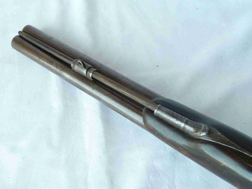 RW LONDON DOUBLE BARRELLED FLINTLOCK SHOTGUN CARBINE COACHING SMALL CHILDS SHOT GUN - ADDITIONAL PHOTO 7