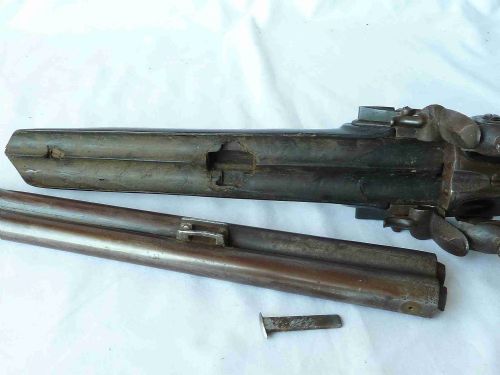 RW LONDON DOUBLE BARRELLED FLINTLOCK SHOTGUN CARBINE COACHING SMALL CHILDS SHOT GUN - ADDITIONAL PHOTO 12
