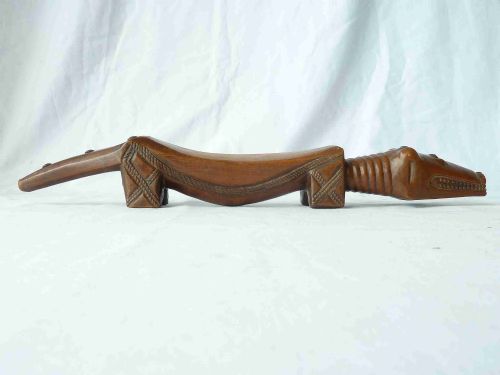 FRICTION ORACLE CROCODILE ITOOM AFRICA KUBA DRC TRIBAL ART CARVING WOODEN - ADDITIONAL PHOTO 1