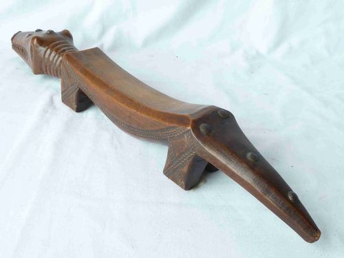 FRICTION ORACLE CROCODILE ITOOM AFRICA KUBA DRC TRIBAL ART CARVING WOODEN - ADDITIONAL PHOTO 3