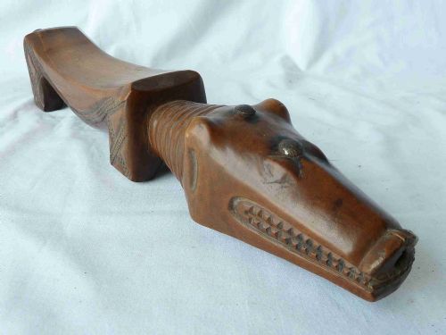 FRICTION ORACLE CROCODILE ITOOM AFRICA KUBA DRC TRIBAL ART CARVING WOODEN - ADDITIONAL PHOTO 5