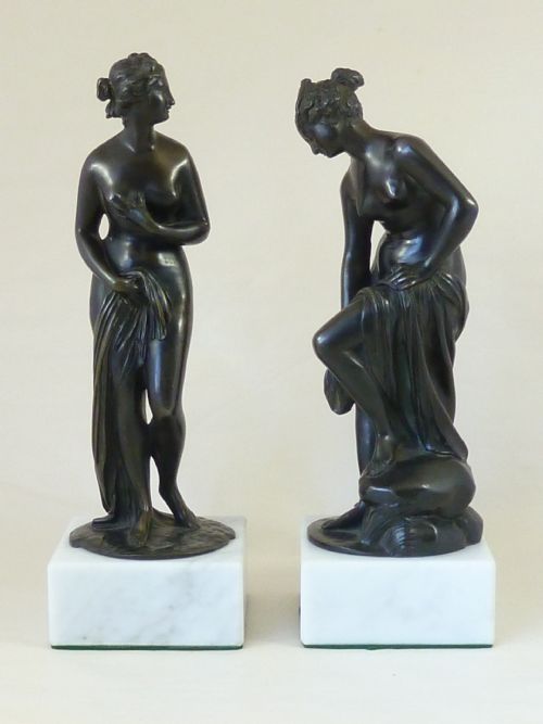PAIR OF PATINATED BRONZE FIGURES OF THE BATHERS AND BATHING VENUSAFTER TIENNE MAURICE FALCONET AND CHRISTOPHEGABRIEL ALLEGRAIN - ADDITIONAL PHOTO 4