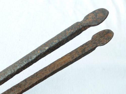 ENGLISH GEORGIAN STEEL EMBER TONGS PIPE FIRE LIGHTER - ADDITIONAL PHOTO 6