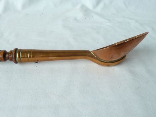 VICTORIAN COPPER STRAINING SPOON ASH TREEN - ADDITIONAL PHOTO 5