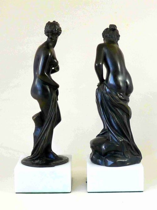 PAIR OF PATINATED BRONZE FIGURES OF THE BATHERS AND BATHING VENUSAFTER TIENNE MAURICE FALCONET AND CHRISTOPHEGABRIEL ALLEGRAIN - ADDITIONAL PHOTO 3