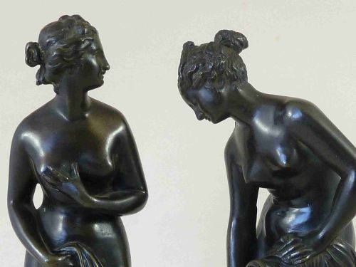 PAIR OF PATINATED BRONZE FIGURES OF THE BATHERS AND BATHING VENUSAFTER TIENNE MAURICE FALCONET AND CHRISTOPHEGABRIEL ALLEGRAIN - ADDITIONAL PHOTO 5