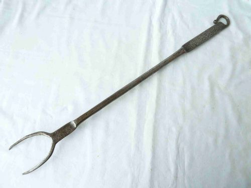 17TH CENTURY STEEL TOASTING FORK FLESH WROUGHT IRON STEEL - ADDITIONAL PHOTO 1