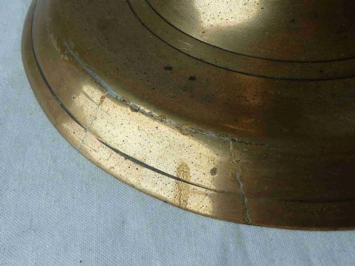 LARGE FRENCH 17TH CENTURY BRASS KNOP CANDLESTICK - ADDITIONAL PHOTO 1
