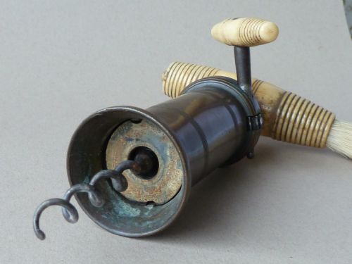 ENGLISH THOMASON PATENT KINGS CORKSCREW LONDON WIDE RACK BRONZE BONE BRUSH - ADDITIONAL PHOTO 4