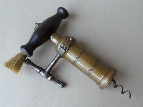 ENGLISH LUND HIPKINS CORKSCREW LONDON RACK BRONZE ROSEWOOD BRUSH - ADDITIONAL PHOTO 2