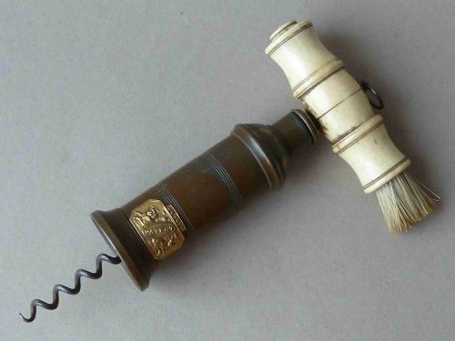 english patent thomason dowler corkscrew bronze bone - CATEGORY: ANTIQUE METAL - DATED VICTORIAN
