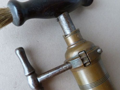 ENGLISH LUND HIPKINS CORKSCREW LONDON RACK BRONZE ROSEWOOD BRUSH - ADDITIONAL PHOTO 1