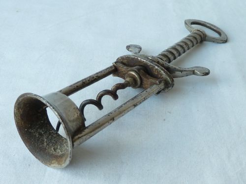 ENGLISH WINGNUT TWO PILLAR STEEL CORKSCREW - ADDITIONAL PHOTO 5