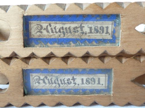 1891 WELSH SUGAR TONGS TREEN TOKEN LOVE SPOON DATED WILLIAMS FOLK ART - ADDITIONAL PHOTO 7