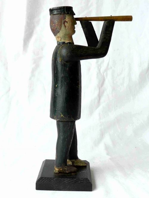 ORIGINAL NAIVE PAINTED WOOD SAILOR FIGURE NAVY ENGLISH AMERICAN FOLK ART - ADDITIONAL PHOTO 2