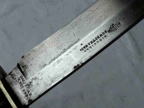 WINGFIELD ROWBOTHAM CO ENGLISH BOWIE KNIFE STAG HORN ANTLER - ADDITIONAL PHOTO 2