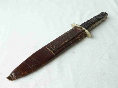 WINGFIELD ROWBOTHAM CO ENGLISH BOWIE KNIFE STAG HORN ANTLER - ADDITIONAL PHOTO 8