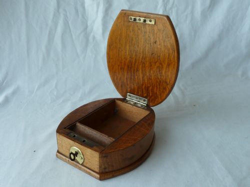 HORSE SHOE PLAYING CARDS BOX CRIBBAGE BOARD CRIB BRASS OAK VICTORIAN - ADDITIONAL PHOTO 4