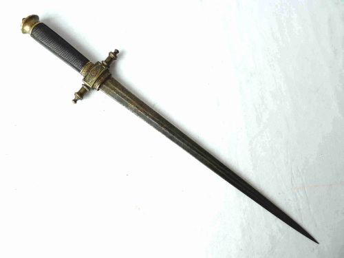 napoleonic period naval dirk dagger cannon dolphin english french trafalgar - CATEGORY: ANTIQUE METAL - DATED 1800