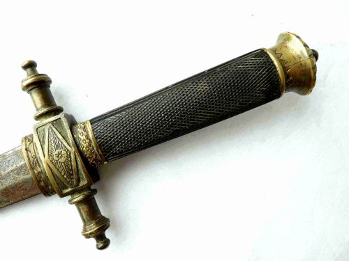 NAPOLEONIC PERIOD NAVAL DIRK DAGGER CANNON DOLPHIN ENGLISH FRENCH TRAFALGAR - ADDITIONAL PHOTO 3