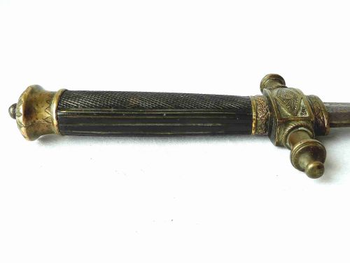 NAPOLEONIC PERIOD NAVAL DIRK DAGGER CANNON DOLPHIN ENGLISH FRENCH TRAFALGAR - ADDITIONAL PHOTO 5