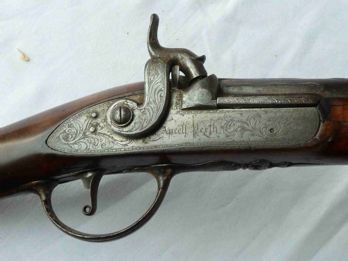 ROBERT ANCELL PERTH MUSKETOON CARBINE PERCUSSION COACHING SHOT GUN - ADDITIONAL PHOTO 4