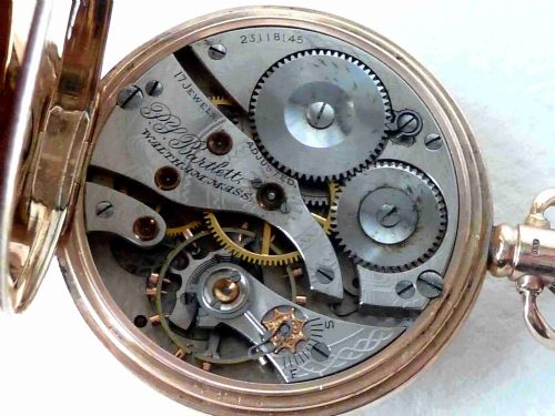 WALTHAM POCKET WATCH GRADE P S BARTLETT 16S MODEL 1908 9K SOLID GOLD 1926 - ADDITIONAL PHOTO 2