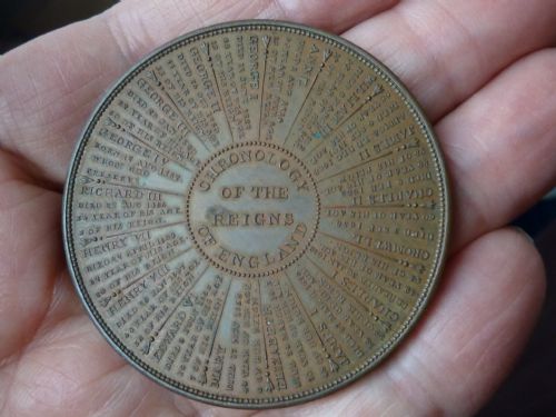JOHN I OTTLEY BRONZE MEDAL PAIR CHRONOLOGY REIGNS ENGLAND DISTANCE TO LONDON CALCULATOR - ADDITIONAL PHOTO 4