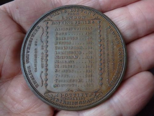 JOHN I OTTLEY BRONZE MEDAL PAIR CHRONOLOGY REIGNS ENGLAND DISTANCE TO LONDON CALCULATOR - ADDITIONAL PHOTO 5
