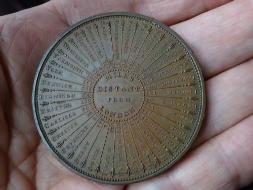 JOHN I OTTLEY BRONZE MEDAL PAIR CHRONOLOGY REIGNS ENGLAND DISTANCE TO LONDON CALCULATOR - ADDITIONAL PHOTO 6