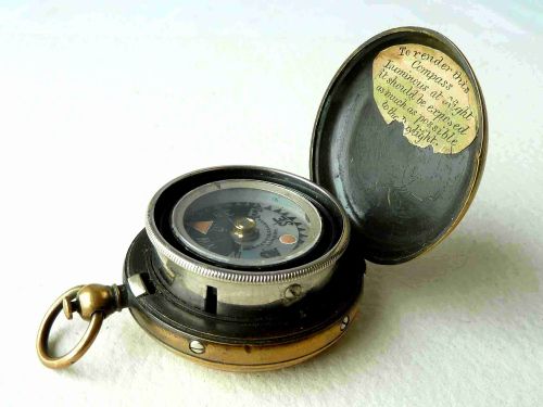 gimballed negretti zambra pocket compass singers patent victorian - CATEGORY: ANTIQUE MISCELLANEOUS - DATED VICTORIAN