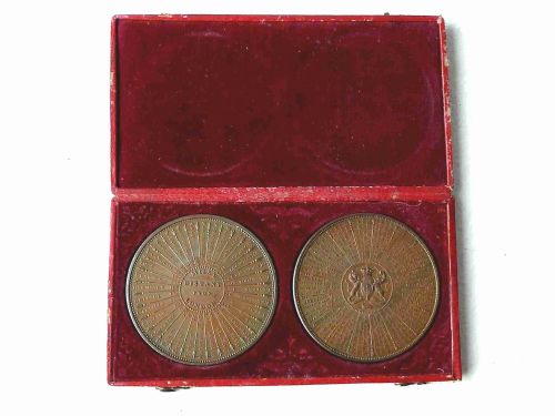 john i ottley bronze medal pair chronology reigns england distance to london calculator - CATEGORY: ANTIQUE METAL - DATED GEORGIAN