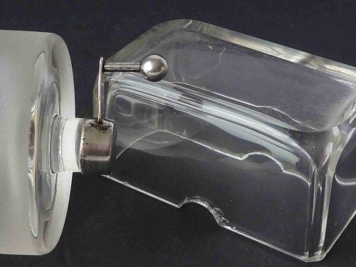 VICTORIAN STERLING SILVER GLASS POSTAGE STAMP MOISTENER WETTER 1889 - ADDITIONAL PHOTO 8