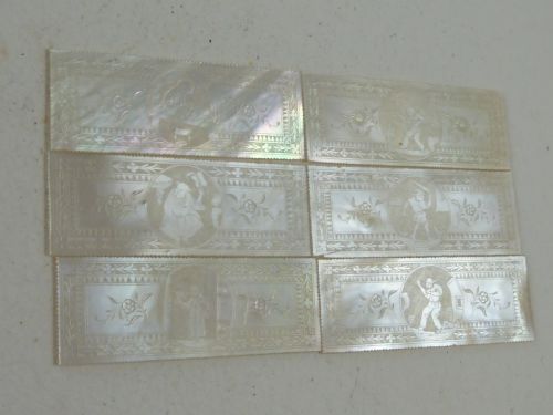 50 CHINESE MOP GAMING COUNTERS MOTHER OF PEARL GAMBLING GEORGIAN - ADDITIONAL PHOTO 5