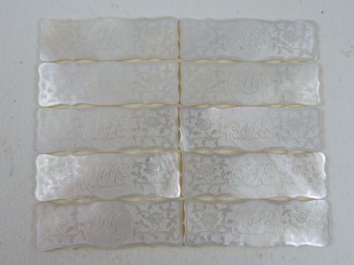 50 CHINESE MOP GAMING COUNTERS MOTHER OF PEARL GAMBLING GEORGIAN - ADDITIONAL PHOTO 11