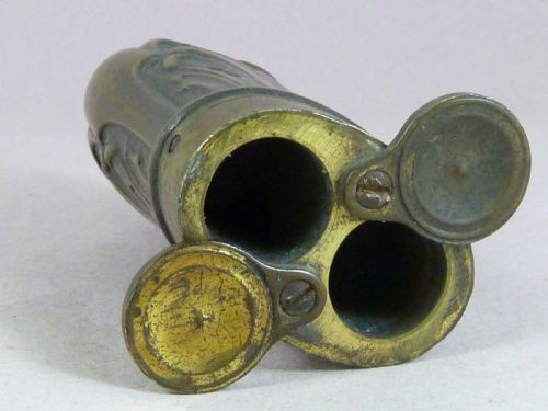 PALMETTE THREE WAY PISTOL FLASK COPPER POWDER PERCUSSION CAPS BALLS GUN ANTHEMION - ADDITIONAL PHOTO 6